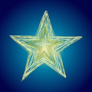 Doodle glowing star