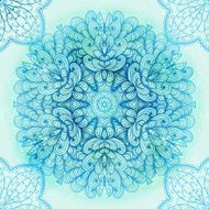 Hand drawn blue ornament N8
