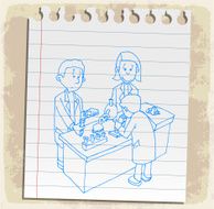 Cartoon science illustration