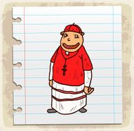 Cartoon priest illustration N4