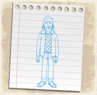Cartoon hipster illustration N9