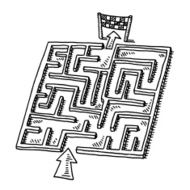 Labyrinth Puzzle Game Drawing