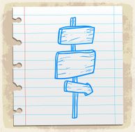 Sign board paper sheet N12