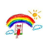 Girl on rainbow N2