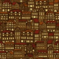 Seamless pattern with old city N6