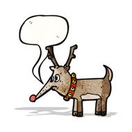 cartoon red nosed reindeer N30