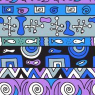 Tribal color seamless pattern