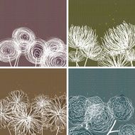 Modern Floral Doodle Backgrounds