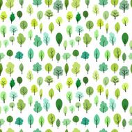 seamless pattern with different trees N2