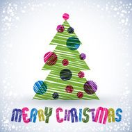 Christmas greeting card with special font and hand drawn texture N2