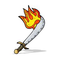 flaming sword cartoon N8