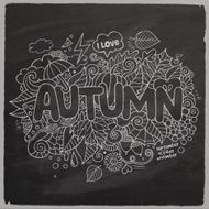 Autumn chalkboard