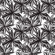 Black and white flowers background