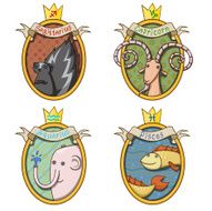 Cartoon horoscope Sagittarius Capricorn Aquarius Pisces