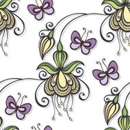 Seamless Floral Pattern (Vector) N66