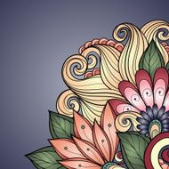 Vector Colored Floral Background Hand Drawn Texture N90