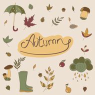 Autumn objects Seasonal objects