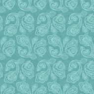 Turkish cucumber seamless pattern turquoise style