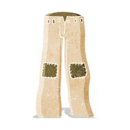 cartoon patched old pants N12