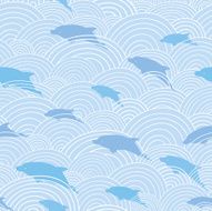 Dolphins seamless pattern