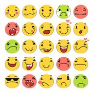 Cartoon Smile Icons Set