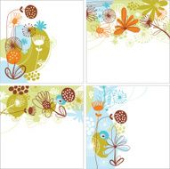 Set of floral illustration
