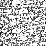 City sketch seamless pattern for your design N15