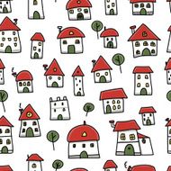 City sketch seamless pattern for your design N16