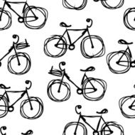 Bicycle sketch seamless pattern for your design