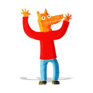 cartoon fox man N44