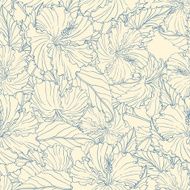 blue pattern with hibiscus