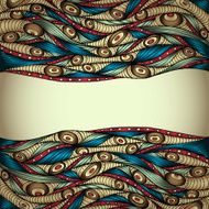 Vintage decorative waves background N2