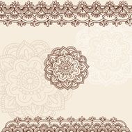 Henna Mehndi Doodle Design Elements