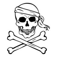 Vector Lineart Skull N6
