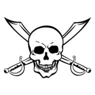 Vector Lineart Skull N7