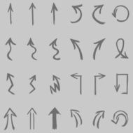 Vector Set of Hand Drawn Arrows N5