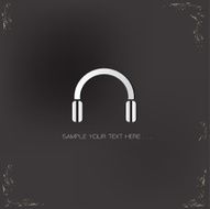 Earphone sign vector
