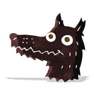 Cartoon Wolf Head N50