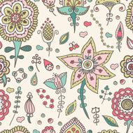 pattern with abstract flowers N3