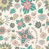 pattern with abstract flowers N4