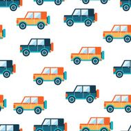 Lovely colorful cars seamless background pattern N3