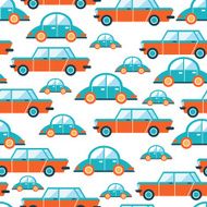 Lovely colorful cars seamless background pattern N4