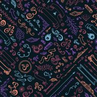 Seamless hand drawn doodle pattern N5