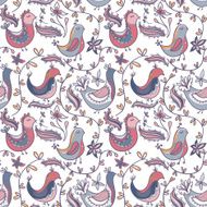 flower and bird Seamless texture N7