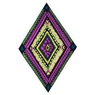Original drawing tribal doddle rhombus