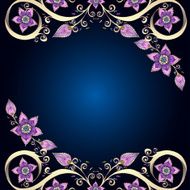 Decorative floral background with flowers N2