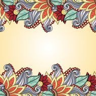 Vector Colored Floral Background Hand Drawn Texture N92