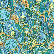 Abstract seamless vector pattern with many details