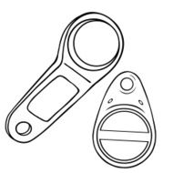 Two Vector Lineart Magnetic Keys