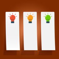 Set of simple icons flat color light bulbs N8